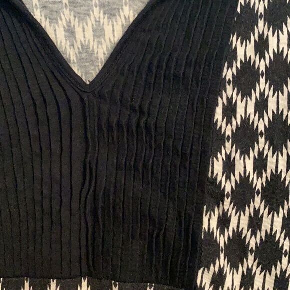 cB Established 1962 pattern pintuck black & ecru L - Picture 3 of 8